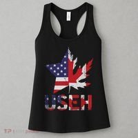 USEH Patriotic USA Star Canadian Maple Leaf Canada Women's Tank Top thumb 3