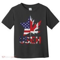USEH Patriotic USA Star Canadian Maple Leaf Canada Toddler T-Shirt thumb 0