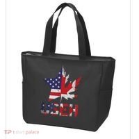 USEH Patriotic USA Star Canadian Maple Leaf Canada Tote Bag thumb 3