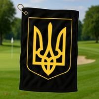 Ukraine Pride Ukrainian Coat Of Arms Golf Towel thumb 1
