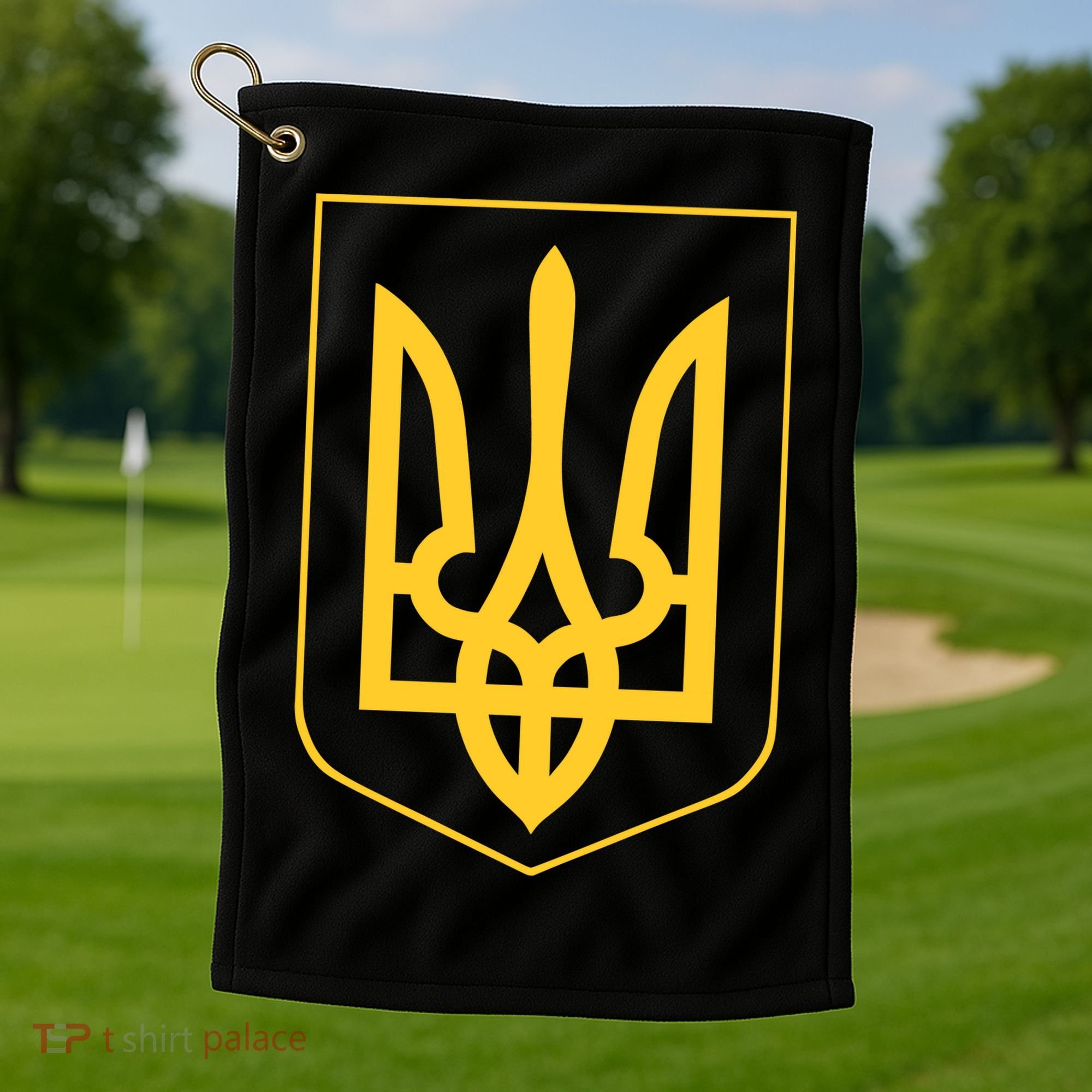 Ukraine Pride Ukrainian Coat Of Arms Golf Towel