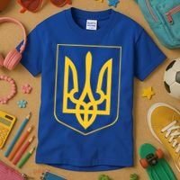Ukraine Pride Ukrainian Coat Of Arms Kids T-Shirt thumb 3