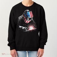 Usa Patriotic Welder Women's Sweatshirt thumb 0