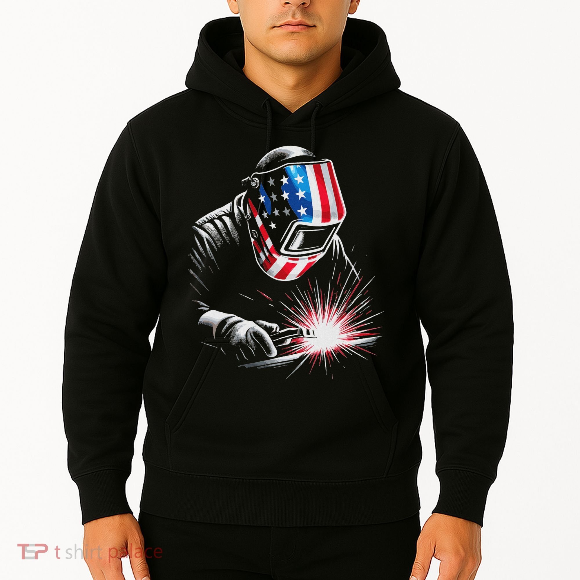 Usa Patriotic Welder Hoodie