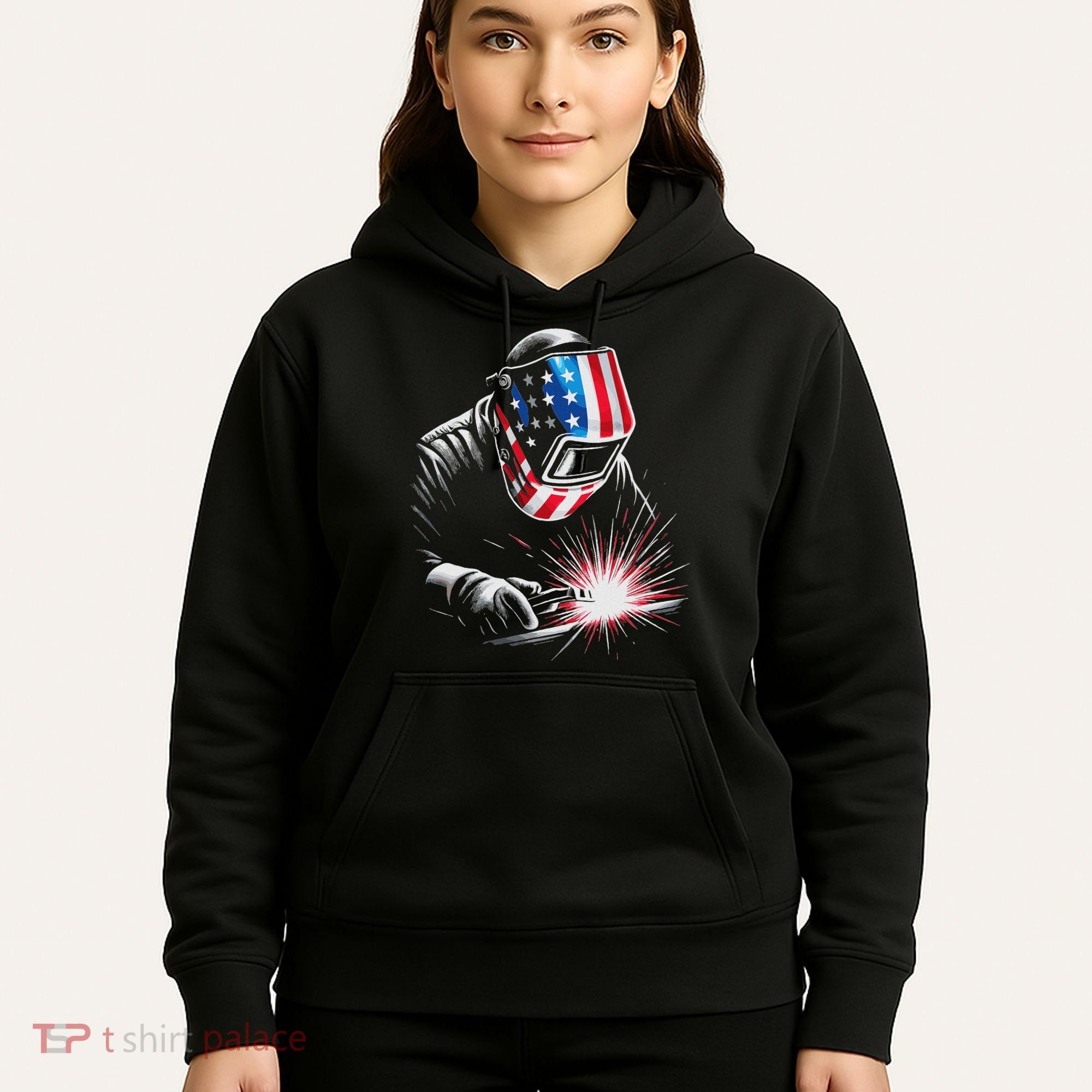 Usa Patriotic Welder Hoodie