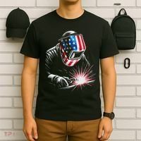 Usa Patriotic Welder T-Shirt thumb 6