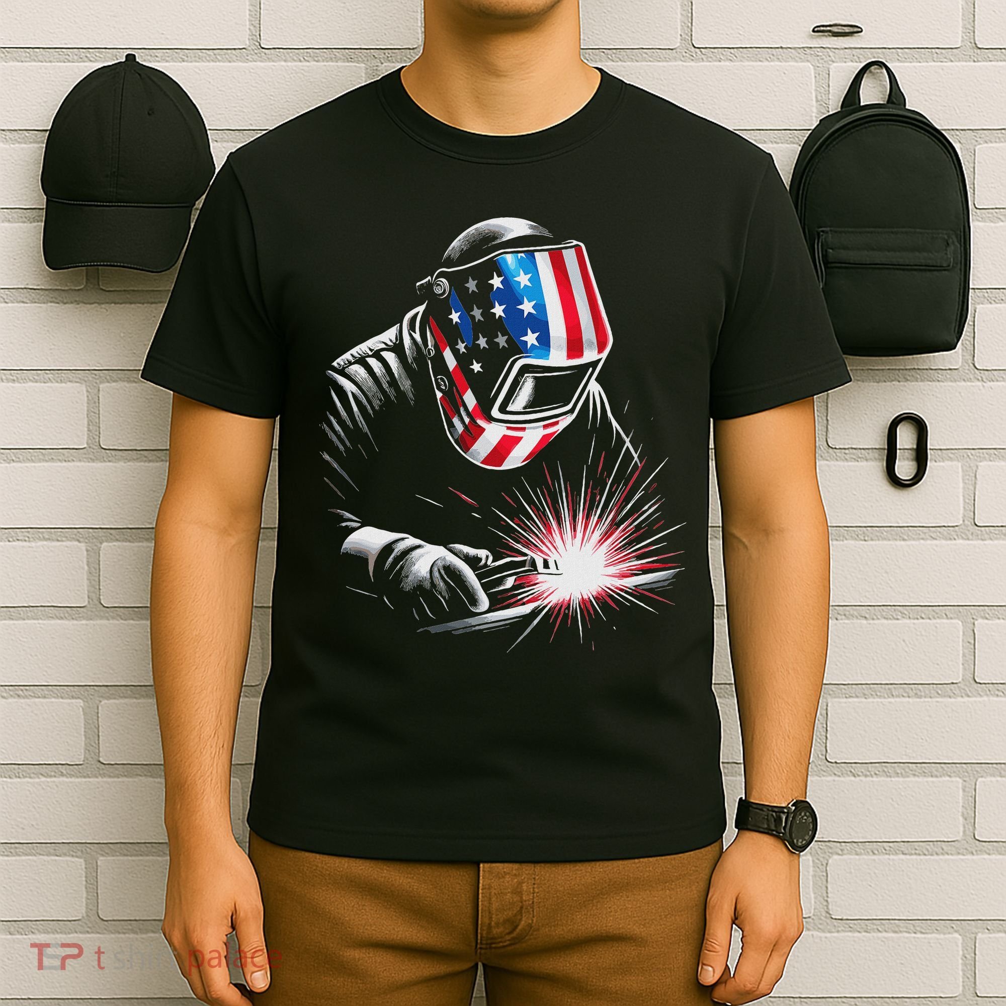 Usa Patriotic Welder T-Shirt