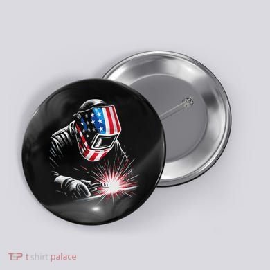 Usa Patriotic Welder Button