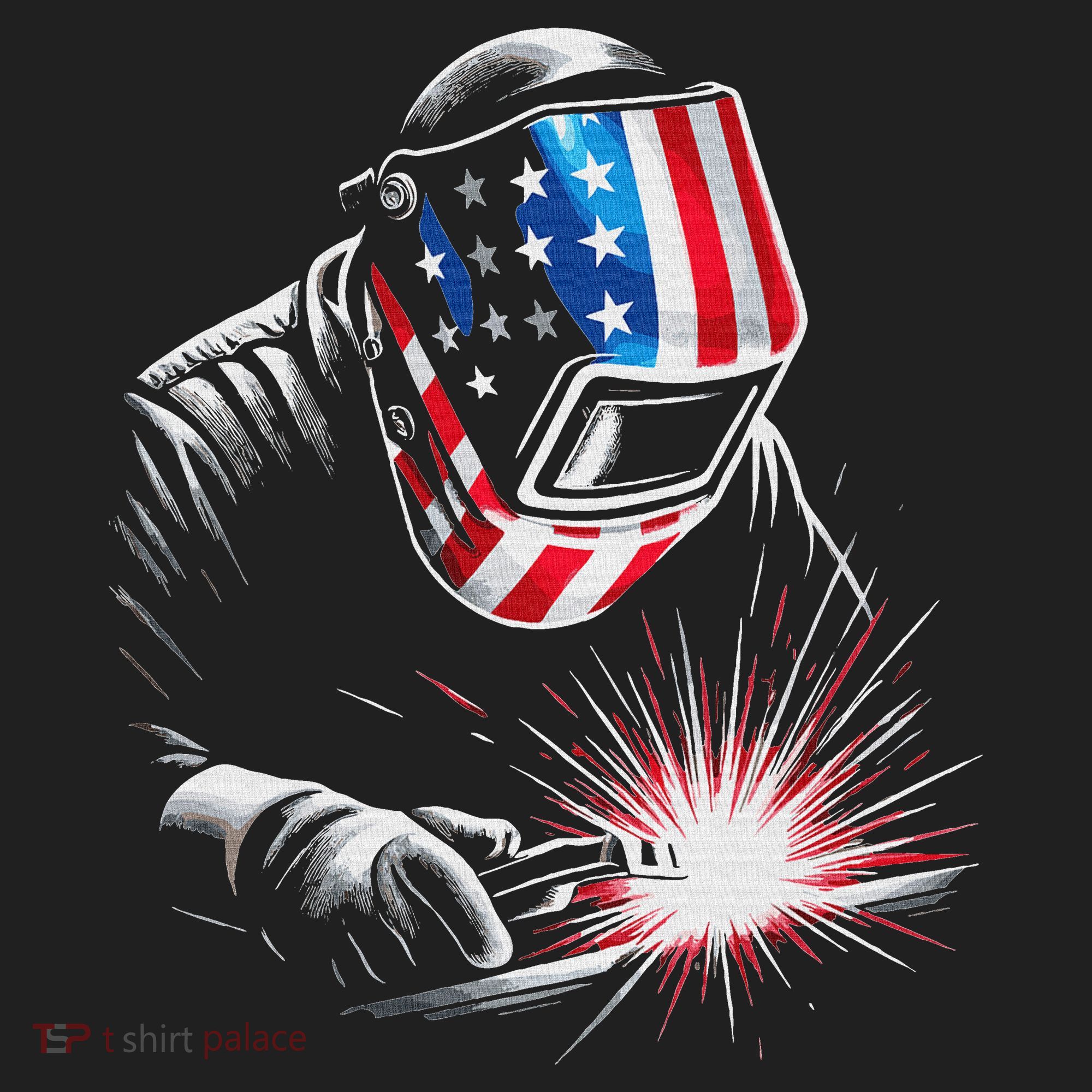 Usa Patriotic Welder Beanie