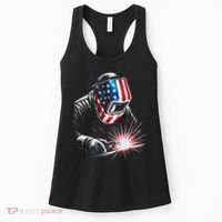 Usa Patriotic Welder Women's Tank Top thumb 0