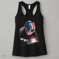 Usa Patriotic Welder Women's Tank Top thumb 3
