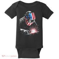 Usa Patriotic Welder Baby Bodysuit thumb 0
