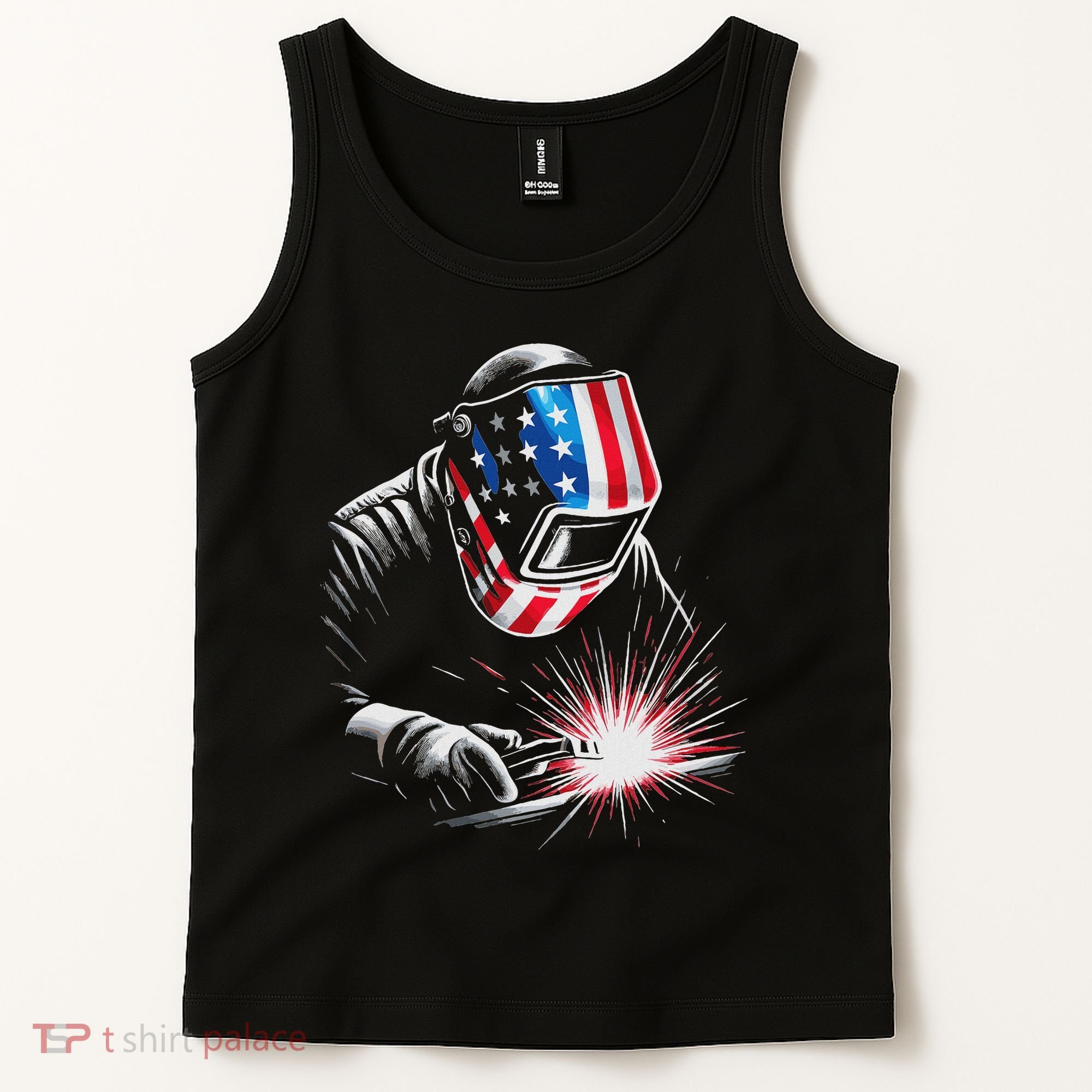 Usa Patriotic Welder Tank Top