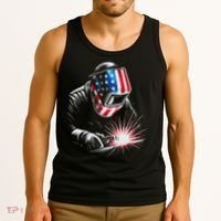 Usa Patriotic Welder Tank Top thumb 3