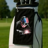 Usa Patriotic Welder Golf Towel thumb 2