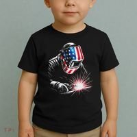 Usa Patriotic Welder Toddler T-Shirt thumb 2