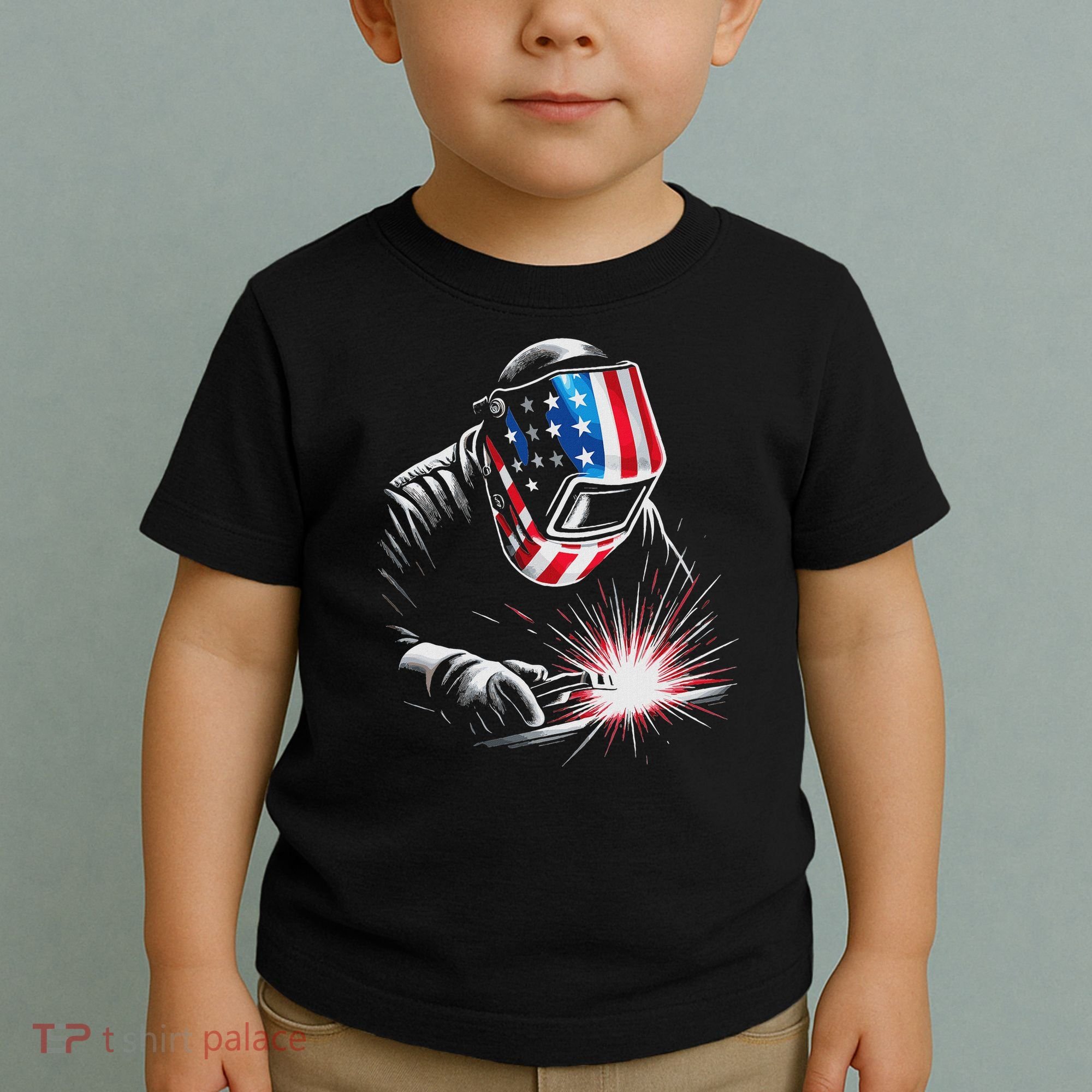 Usa Patriotic Welder Toddler T-Shirt