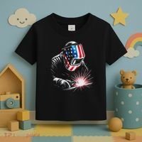 Usa Patriotic Welder Toddler T-Shirt thumb 3