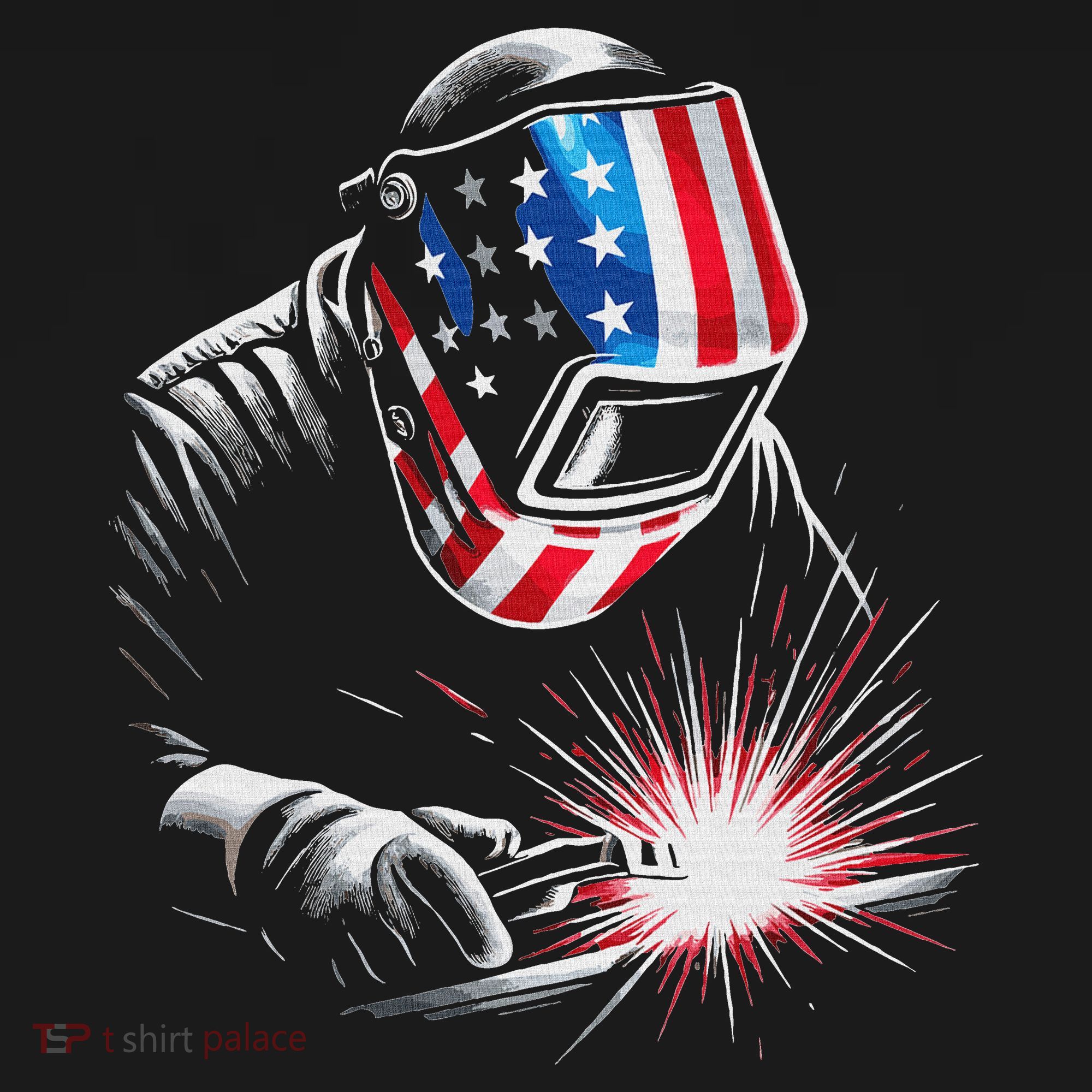 Usa Patriotic Welder Visor