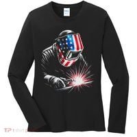 Usa Patriotic Welder Women's Long Sleeve Shirt thumb 0