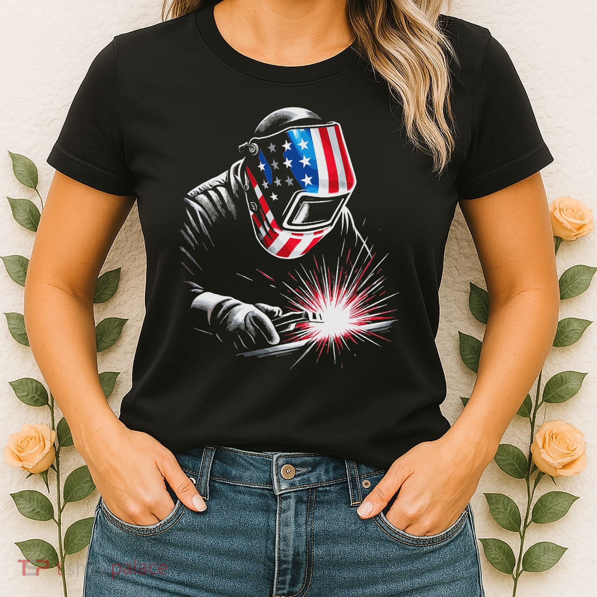 Usa Patriotic Welder Women's T-Shirt