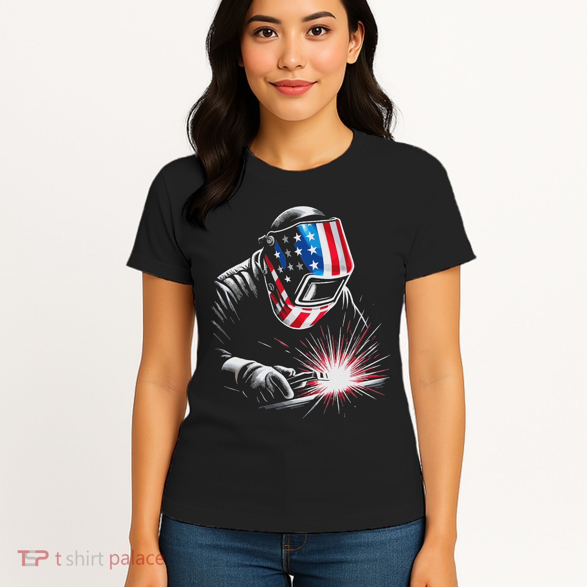 Usa Patriotic Welder Women's T-Shirt