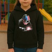 Usa Patriotic Welder Kids Hoodie thumb 3