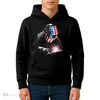 Usa Patriotic Welder Kids Hoodie thumb 4