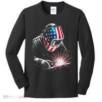 Usa Patriotic Welder Kids Long Sleeve Shirt thumb 0