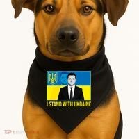 Ukrainian President Zelensky I Stand With Ukraine USA-Made Doggie Bandana thumb 1