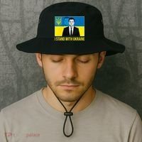 Ukrainian President Zelensky I Stand With Ukraine Bucket Hat thumb 2