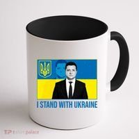 Ukrainian President Zelensky I Stand With Ukraine Coffee Mug thumb 1
