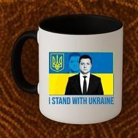 Ukrainian President Zelensky I Stand With Ukraine Coffee Mug thumb 2
