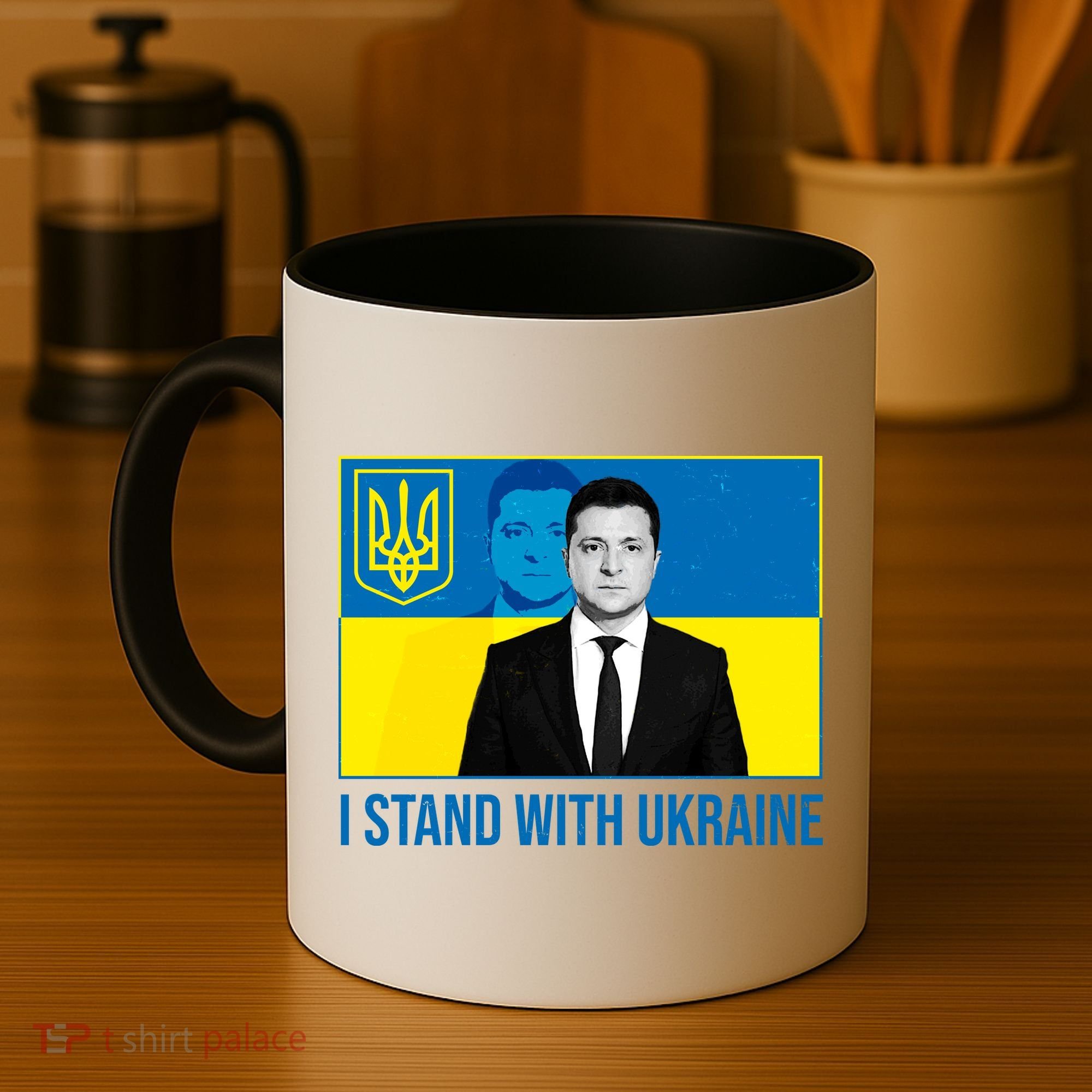 Ukrainian President Zelensky I Stand With Ukraine Coffee Mug