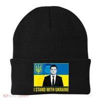 Ukrainian President Zelensky I Stand With Ukraine Beanie thumb 0