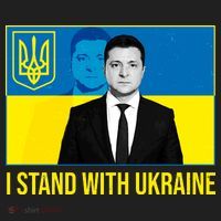 Ukrainian President Zelensky I Stand With Ukraine Beanie thumb 2