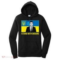 Ukrainian President Zelensky I Stand With Ukraine Women's Hoodie thumb 0