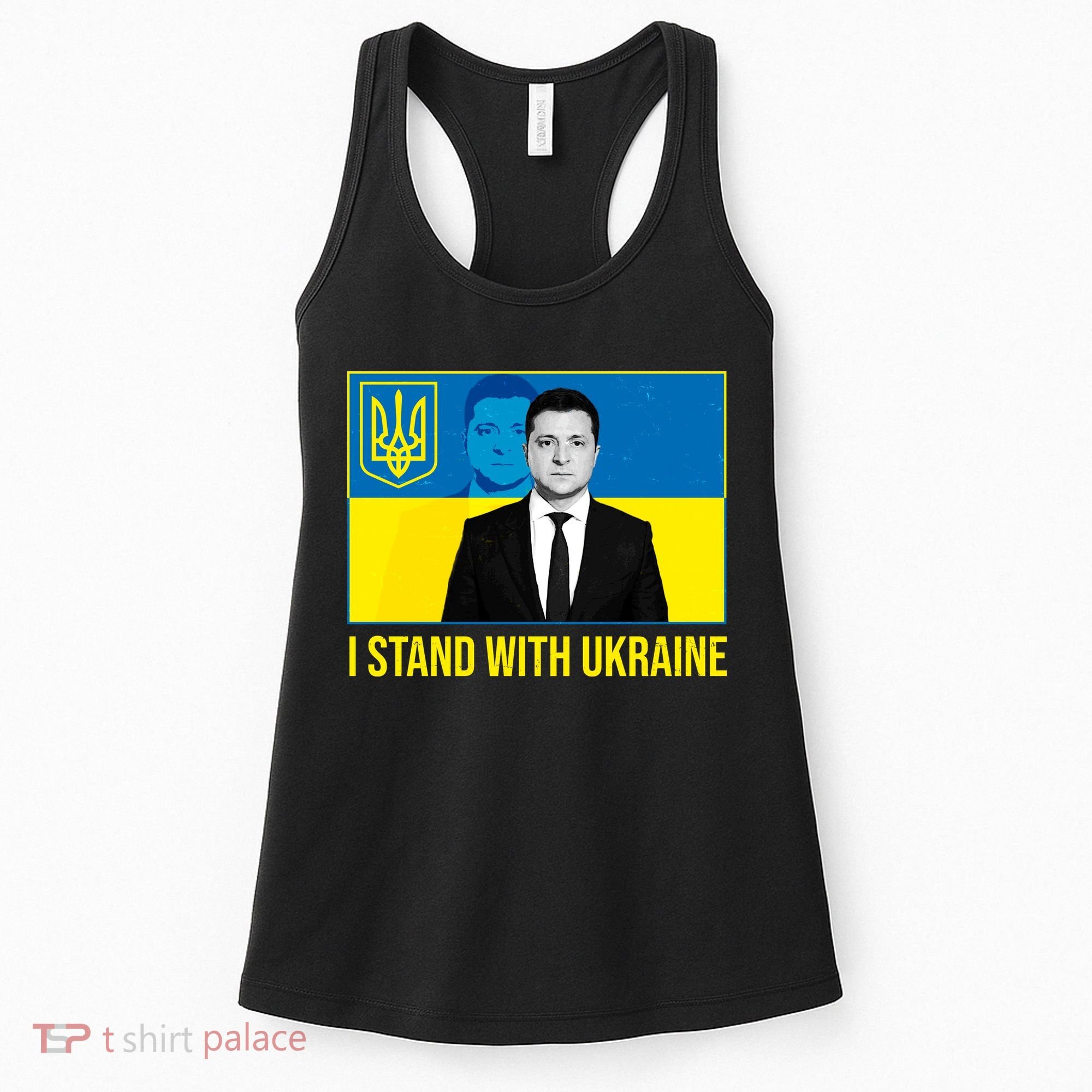 Ukrainian President Zelensky I Stand With Ukraine Women's Tank Top