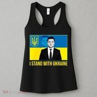 Ukrainian President Zelensky I Stand With Ukraine Women's Tank Top thumb 3