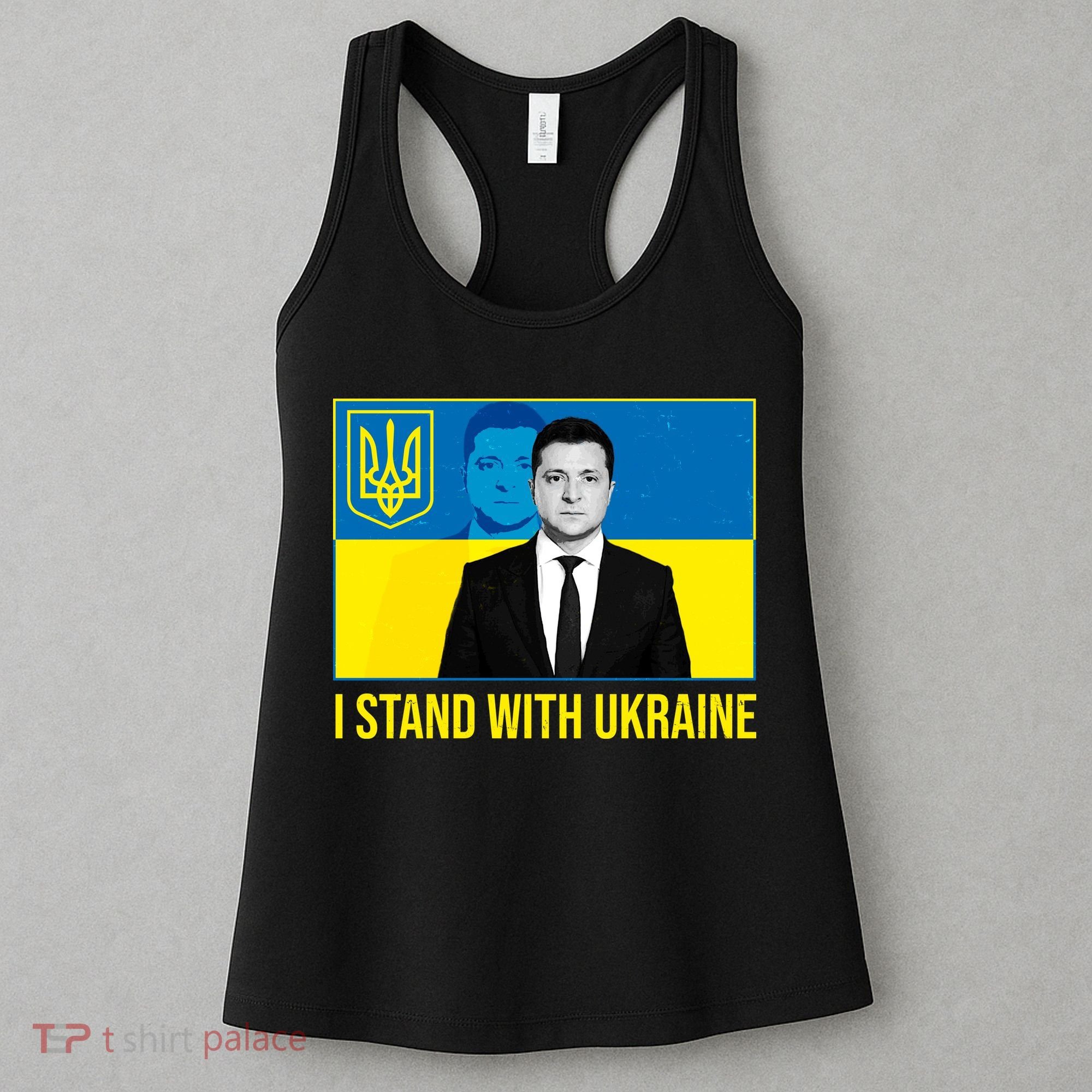 Ukrainian President Zelensky I Stand With Ukraine Women's Tank Top