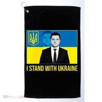 Ukrainian President Zelensky I Stand With Ukraine Golf Towel thumb 0