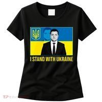 Ukrainian President Zelensky I Stand With Ukraine Women's T-Shirt thumb 0