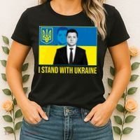 Ukrainian President Zelensky I Stand With Ukraine Women's T-Shirt thumb 2
