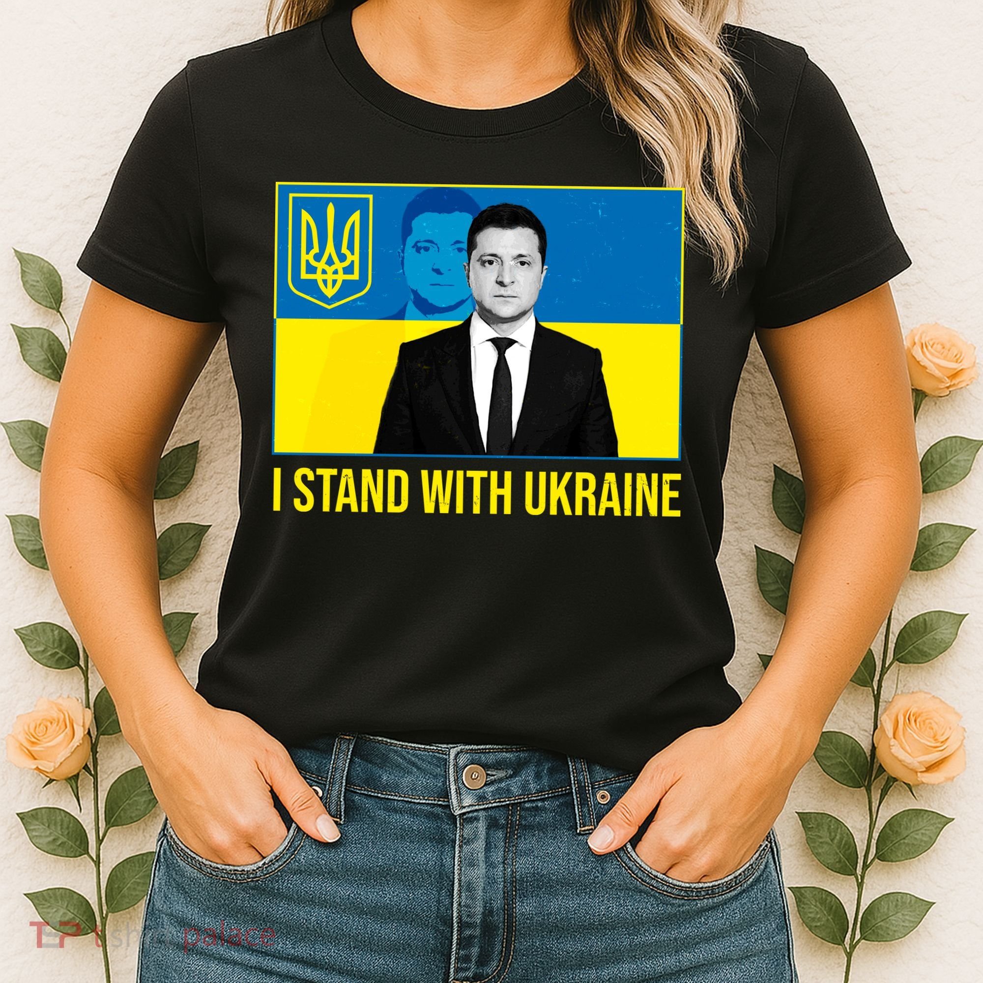 Ukrainian President Zelensky I Stand With Ukraine Women's T-Shirt