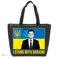 Ukrainian President Zelensky I Stand With Ukraine Tote Bag thumb 0
