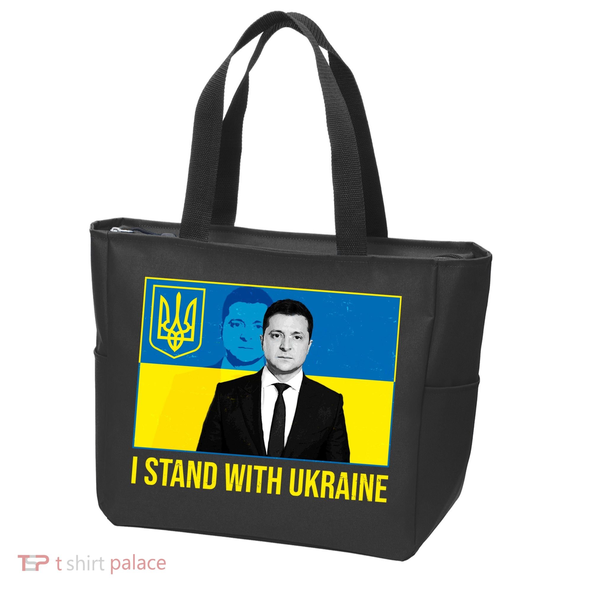 Ukrainian President Zelensky I Stand With Ukraine Tote Bag