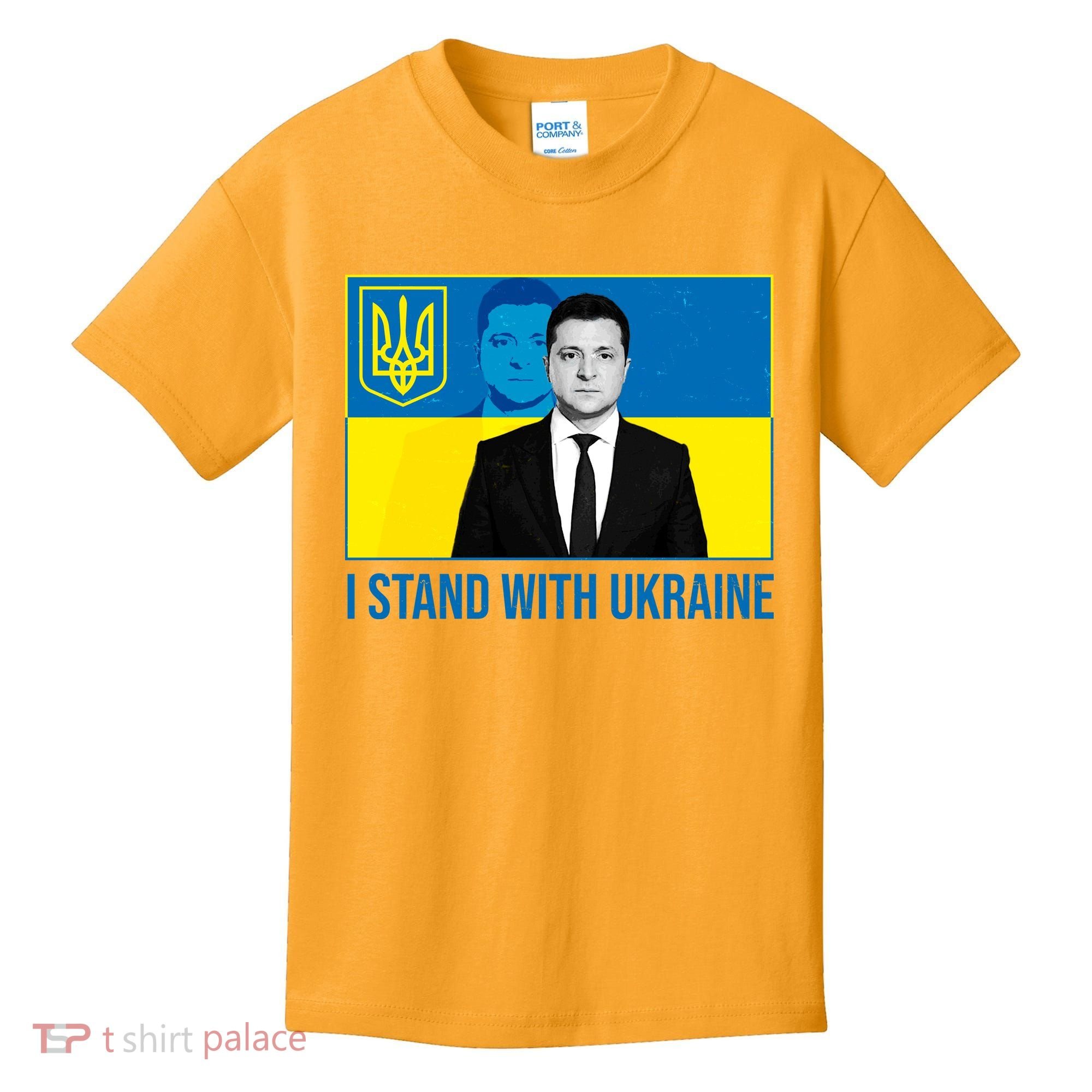 Ukrainian President Zelensky I Stand With Ukraine Kids T-Shirt