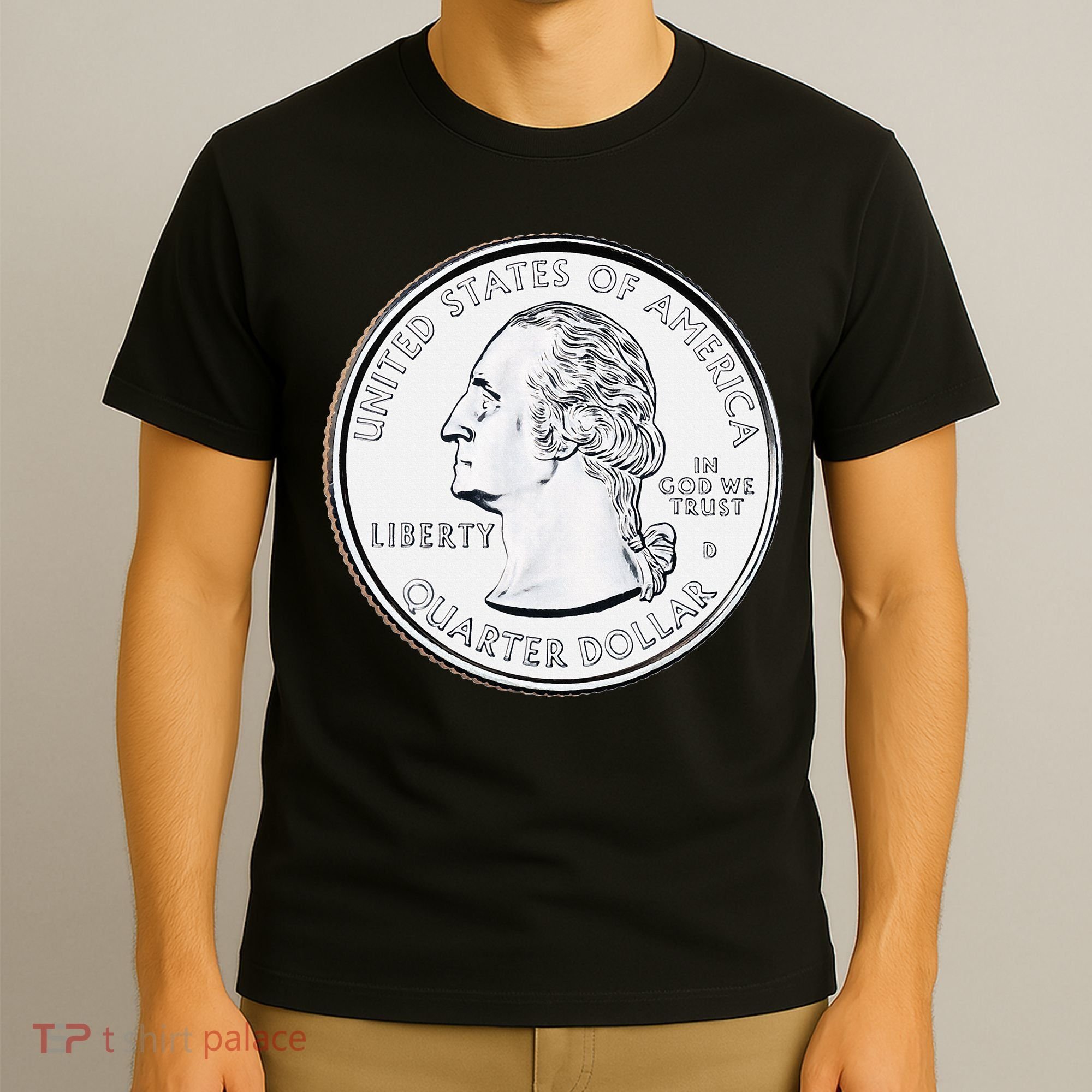 Usa Quarter Dollar 25 Cents America United States T-Shirt
