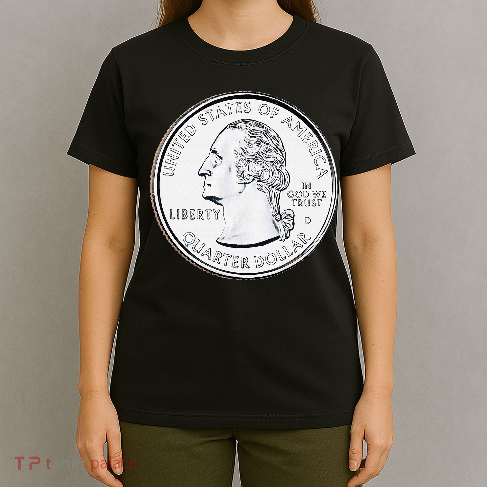 Usa Quarter Dollar 25 Cents America United States T-Shirt