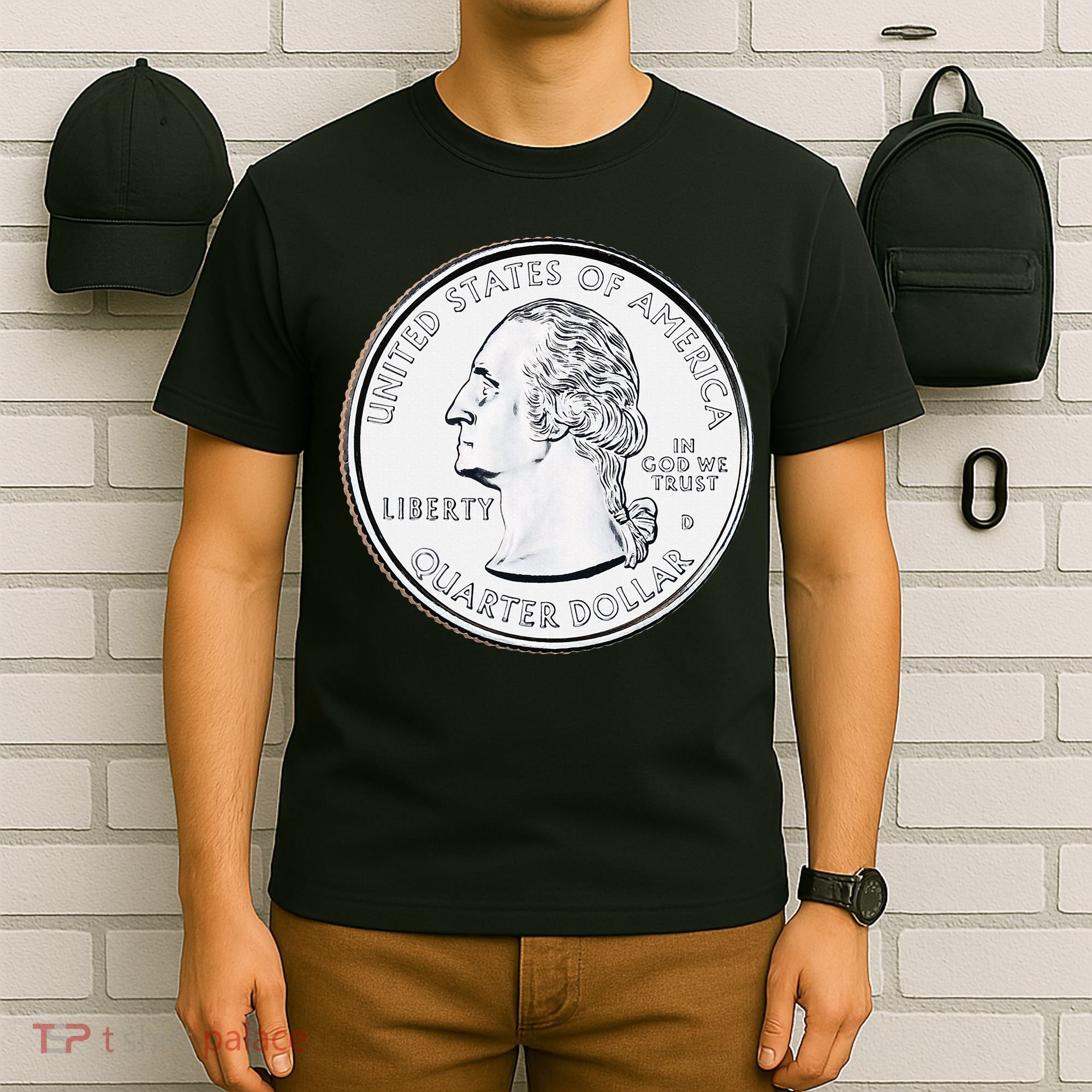 Usa Quarter Dollar 25 Cents America United States T-Shirt